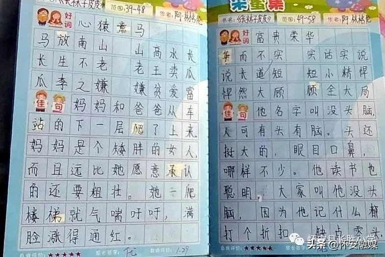 怀安县柴沟堡镇长胜小学网上秀学生假期作业