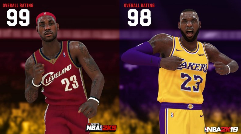 nba2k为什么画面退步(2K能力值的10年变化：卡特退步19分，罗斯退步6分，那詹姆斯呢？)