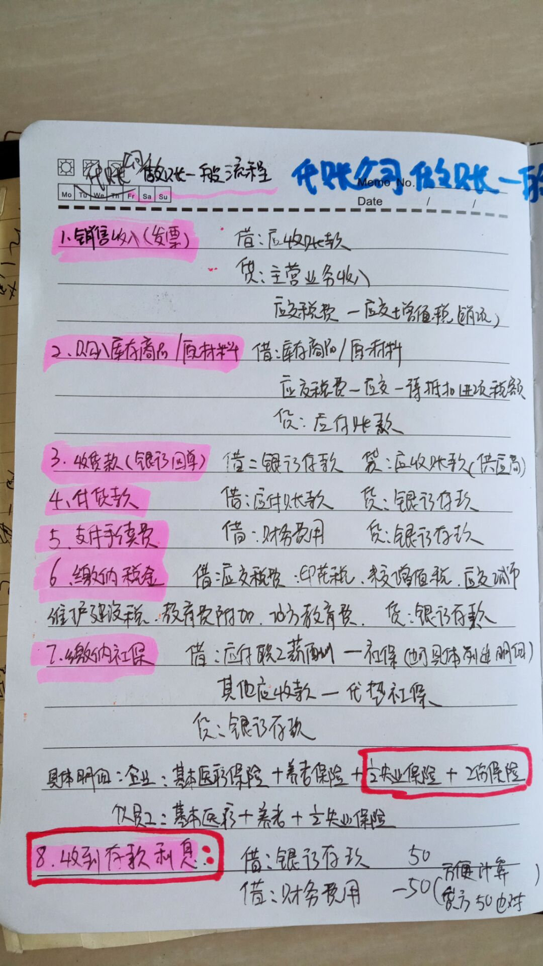 在代账公司实习3个月，闲暇之余整理的代账笔记，看完挣大钱