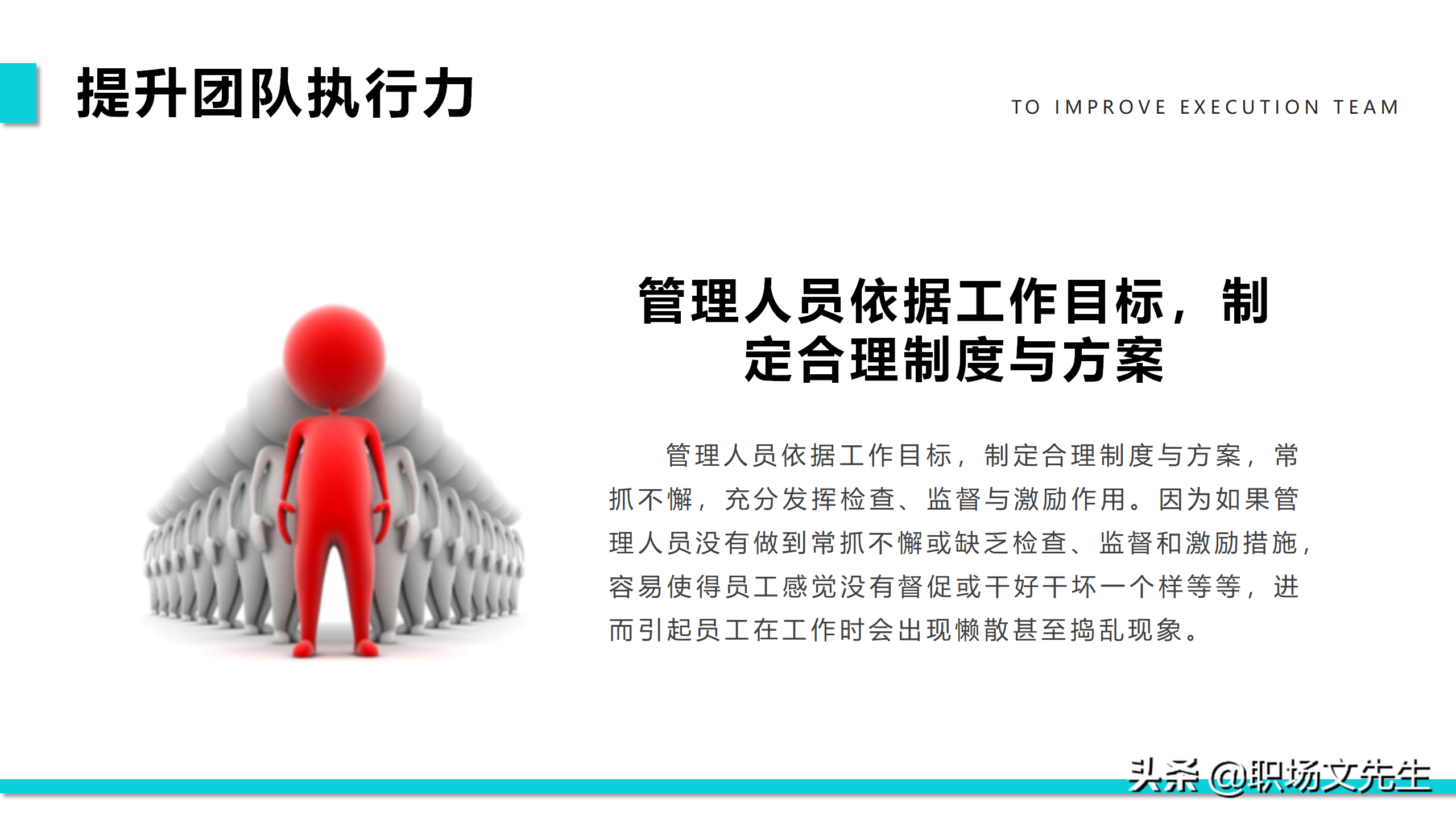 提升团队执行力，40页团队管理培训PPT课件，团队管理激励方法