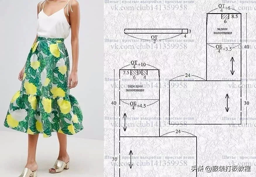 9款半身裙和连衣裙的裁剪图才智服装