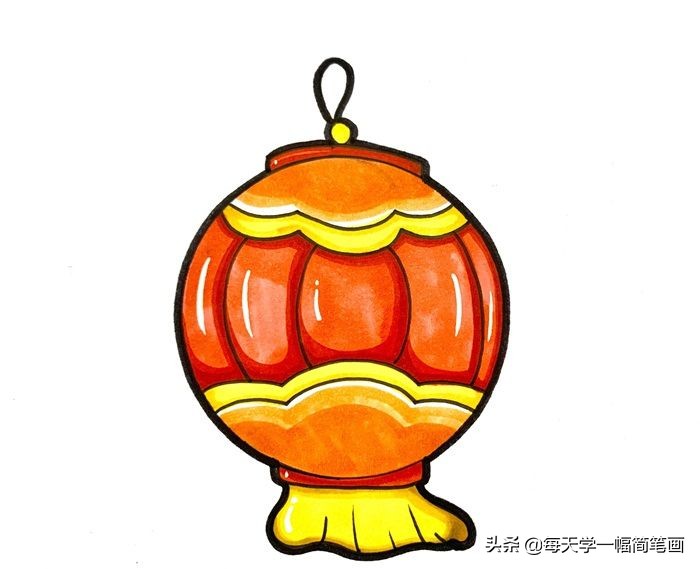 简笔画灯笼的画法