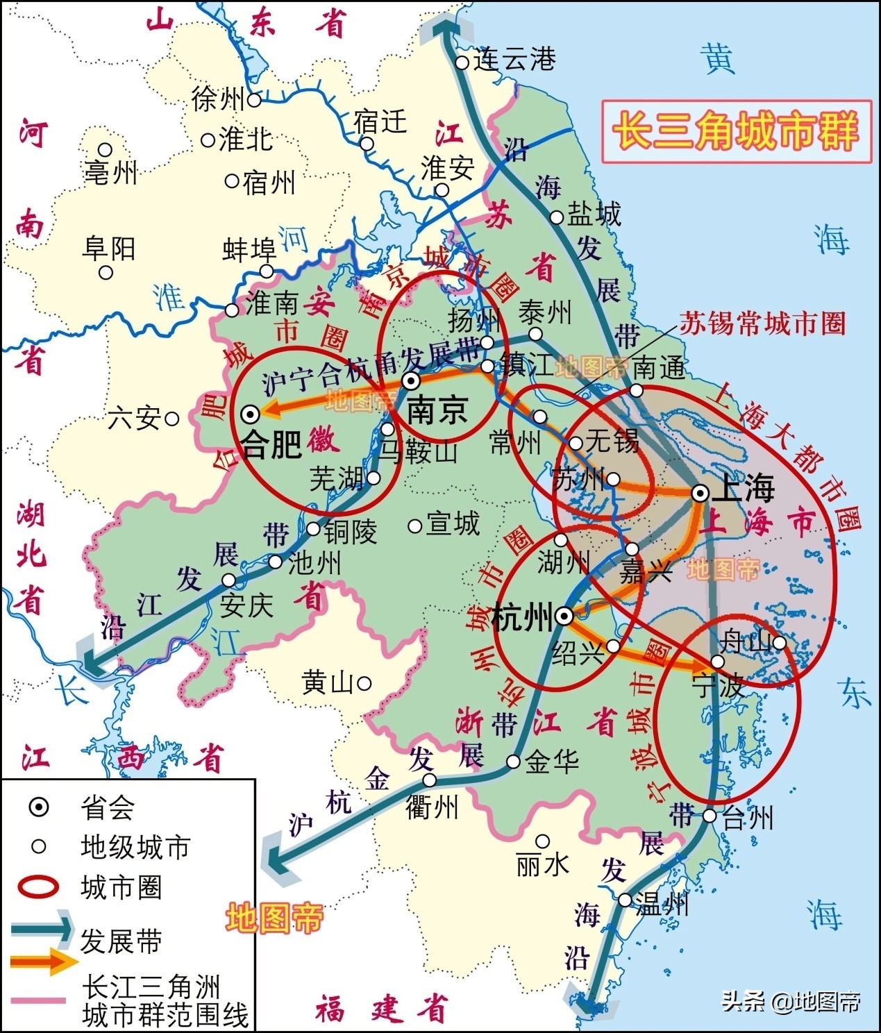 长三角地区经济占全国四分之一，有哪些城市？