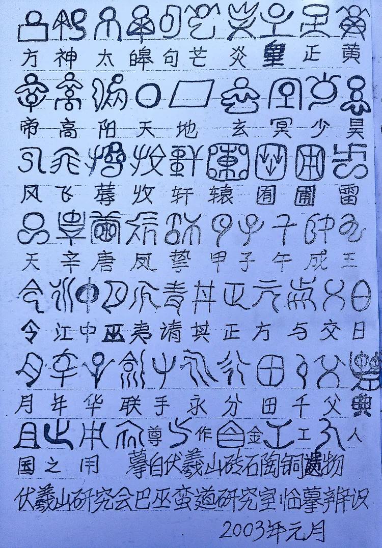 黄镇山：陕南安康伏羲山巴人文字释读