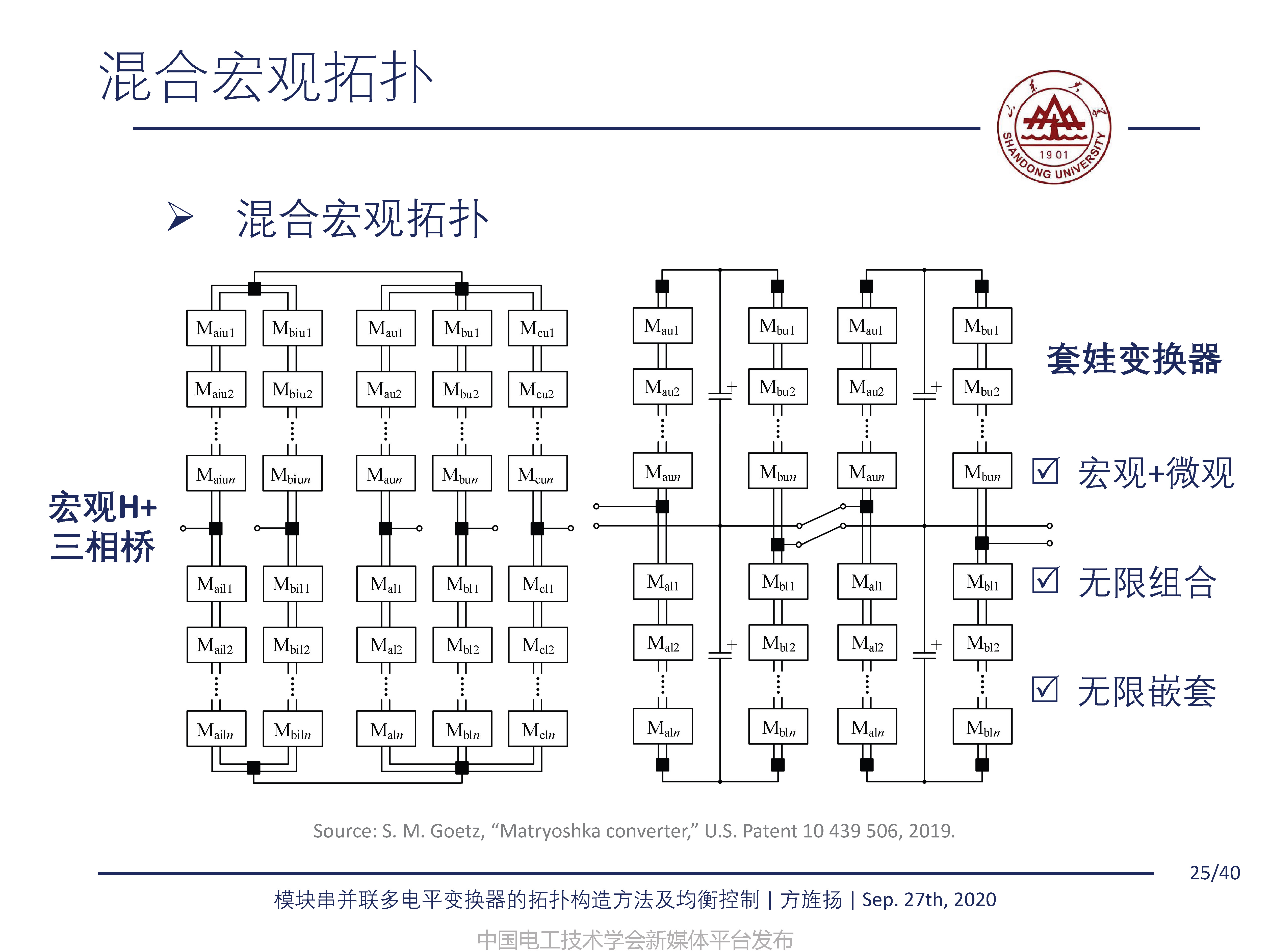 山东大学方旌扬教授：模块串并联多电平变换器的拓扑构造方法