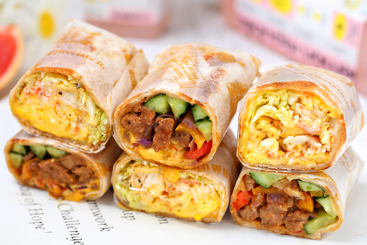 一次get两款全麦营养卷饼,低脂低碳饱腹感强,减肥人群首选主食