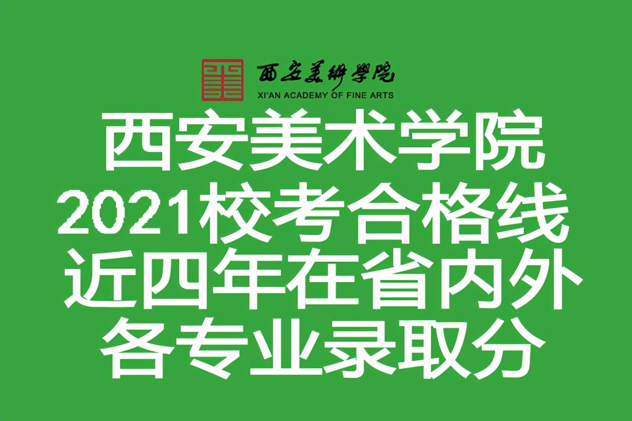 西安美术学院2021校考合格线+近四年在省内外各专业录取分汇总