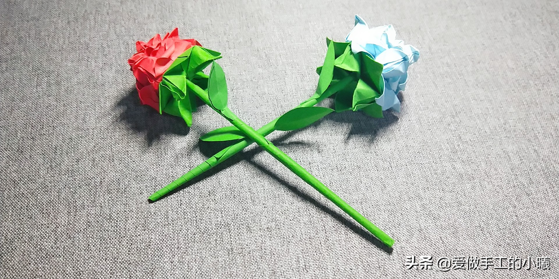 折纸教程：玫瑰花折纸图解，简单漂亮易操作，几步就完成