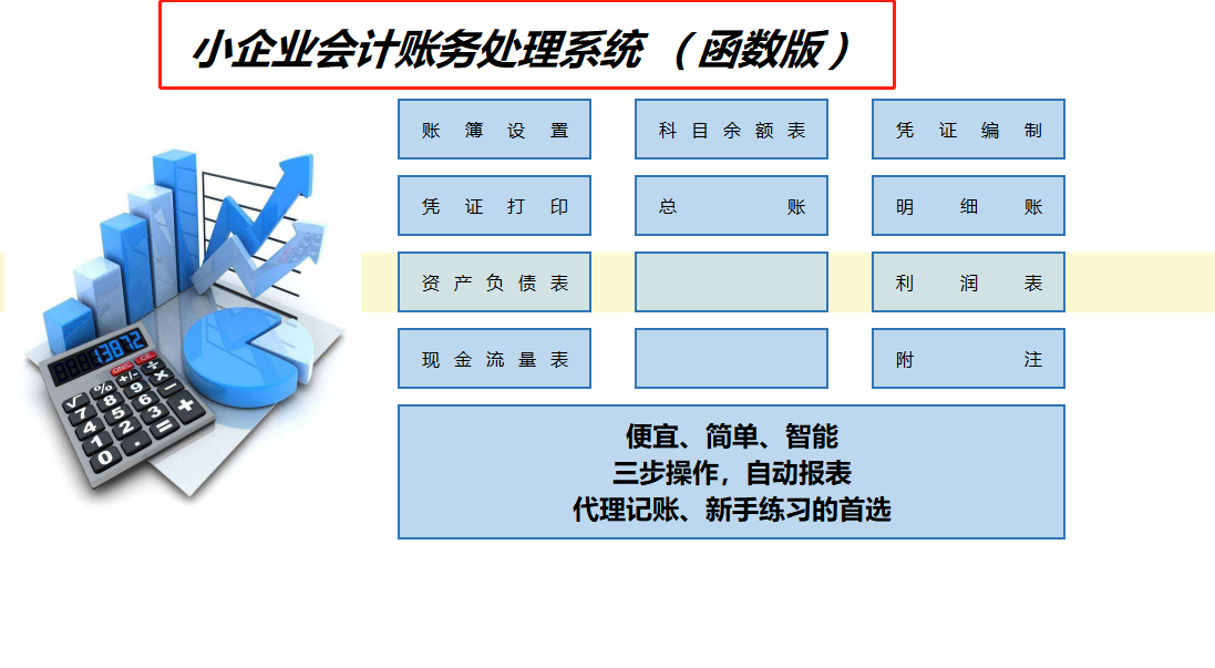 耗时7天，编制了小企业会计必备的Excel账务处理系统（函数版）
