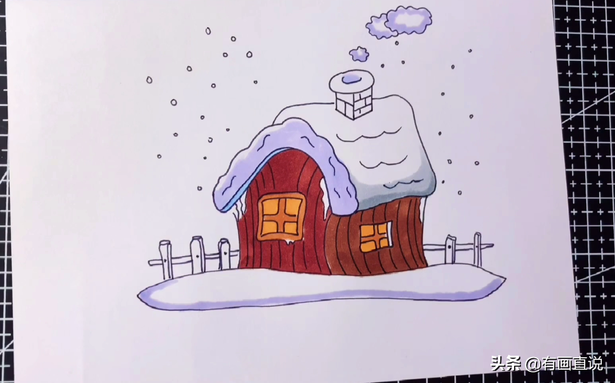 小房子简笔画怎么画(不同房子的画法介绍)-19盒子