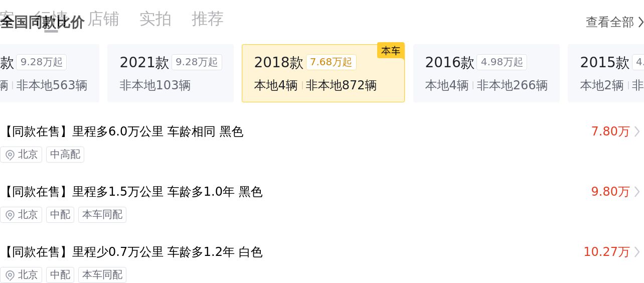 18款雅阁260T精英版：6万公里一手车，家用代步好选择