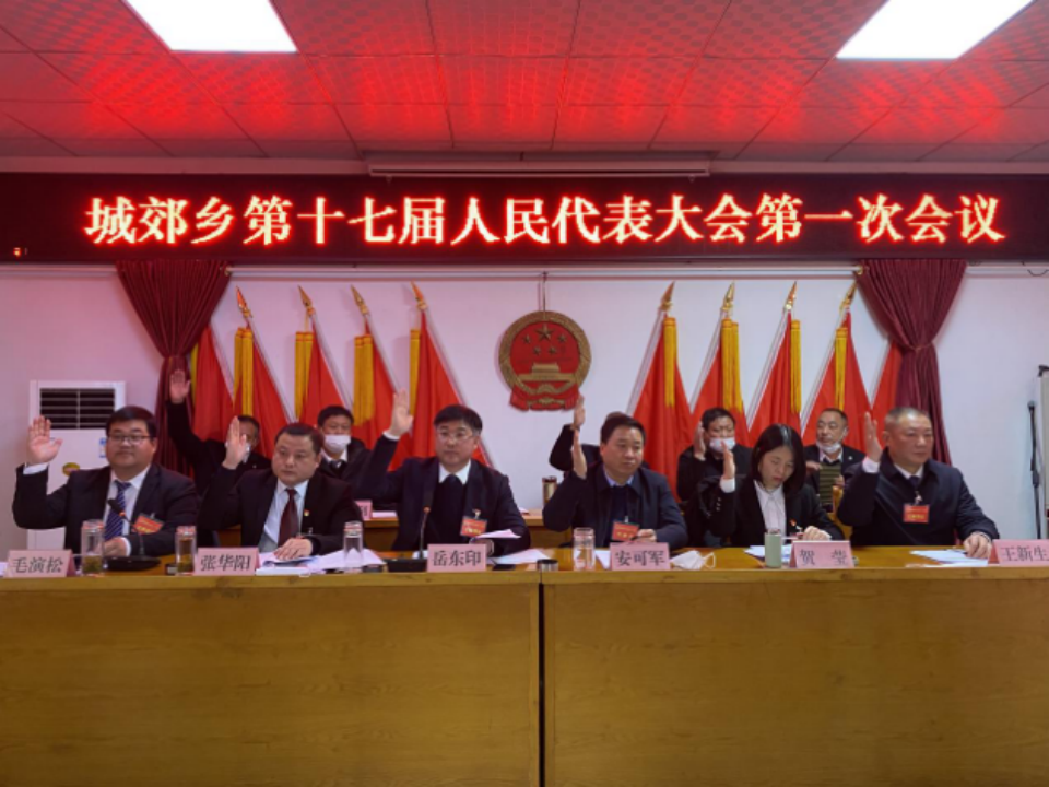 东风浩荡满目春 只争朝夕启新程 ——桐柏县城郊乡：第十七届人民代表大会第一次会议胜利召开