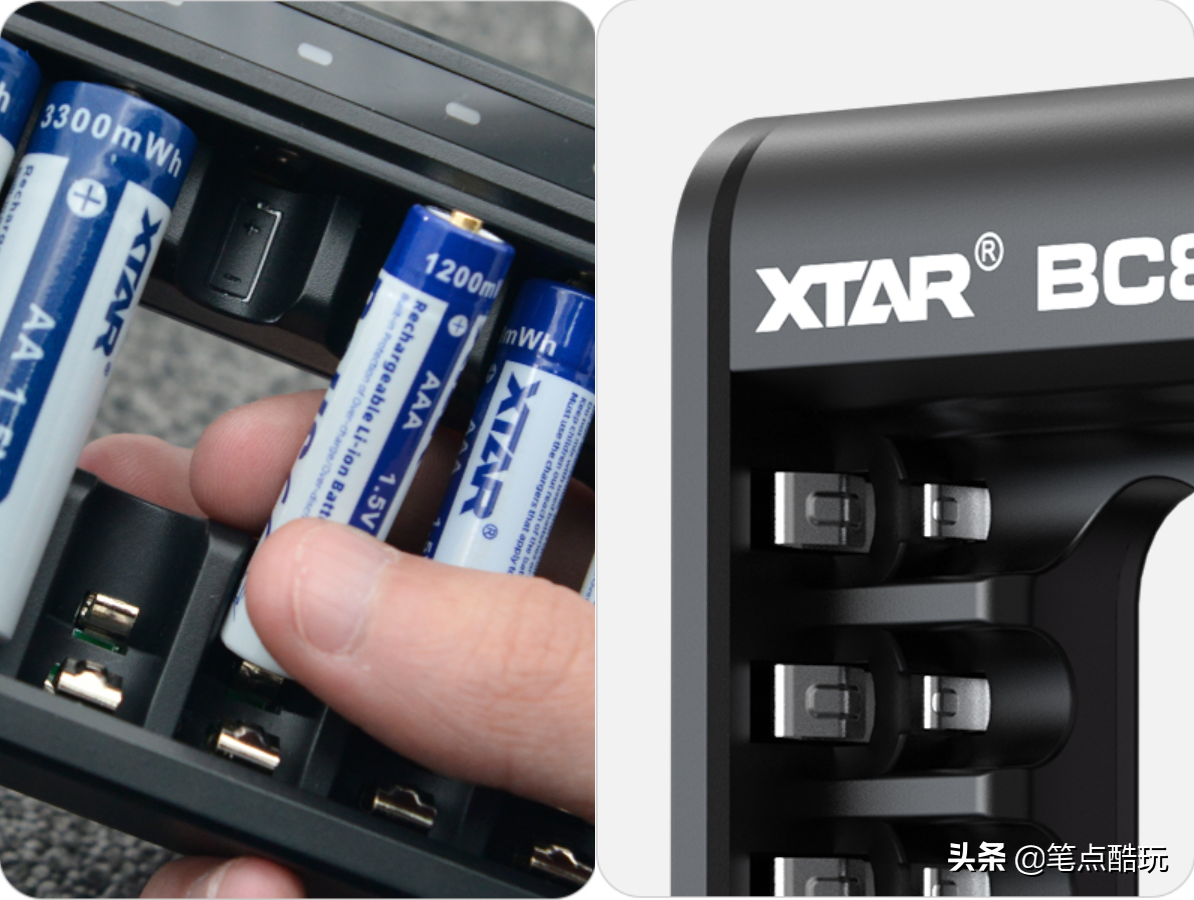 小米电池涨价不要慌，入手XTAR BC8，锂电+镍氢8槽混充，省钱安全