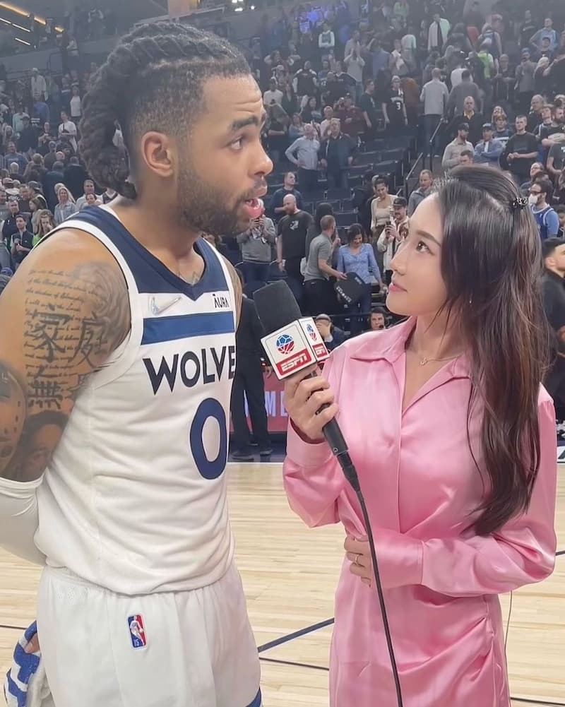 腾讯nba女记者有哪些(NBA场边美女记者电眼魅力惊人，直接收服球星与球迷们的心)