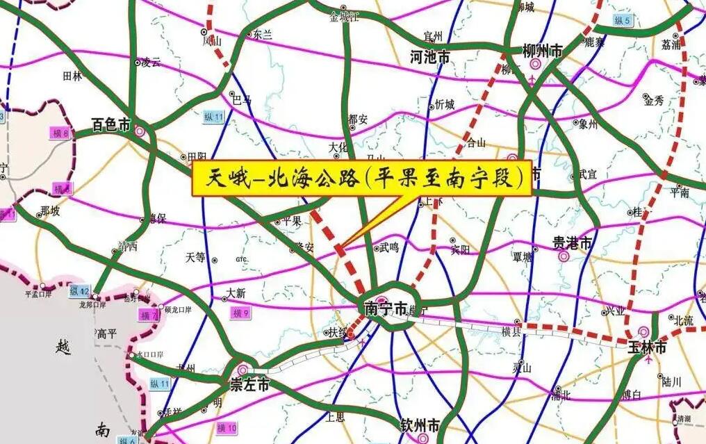 广西这条高速被称为南百高速复线，长85.09公里，即将建成通车