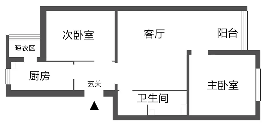 北京66㎡公寓，2室拆墙变身大平层，还有三分离卫生间，太赞