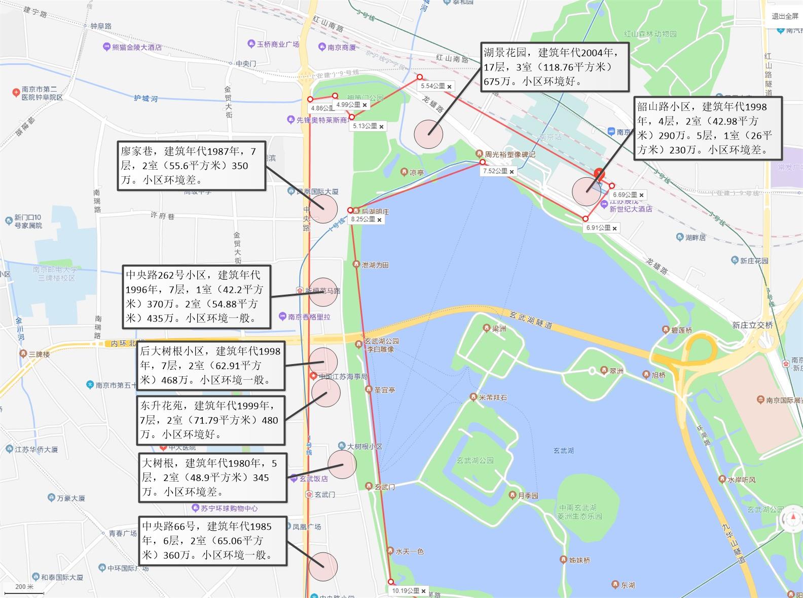 一张图了解南京科利华中学学区房分布