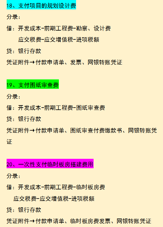 房地产老会计汇总：55笔房地产开发阶段的会计分录汇总，太实用了