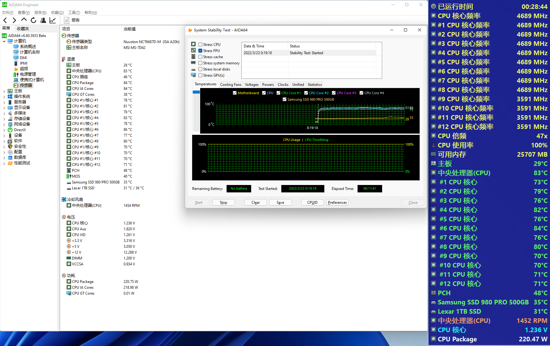 主板自带M.2散热片是鸡肋？看看B660迫击炮+PCIe4.0固态上机实测