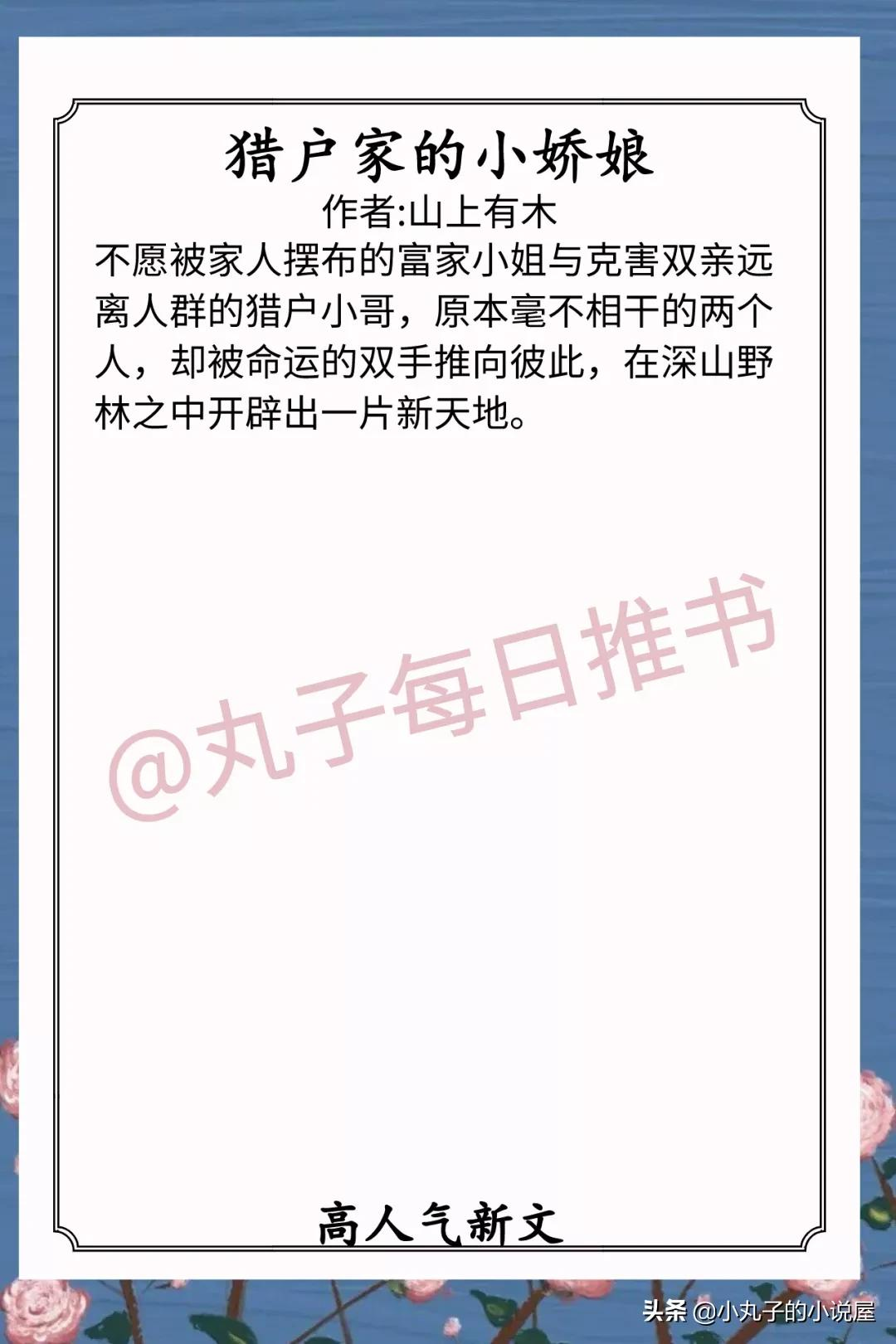 安利！近期人气文，《猎户家的小娇娘》《大理寺卿的小锦鲤》超宠