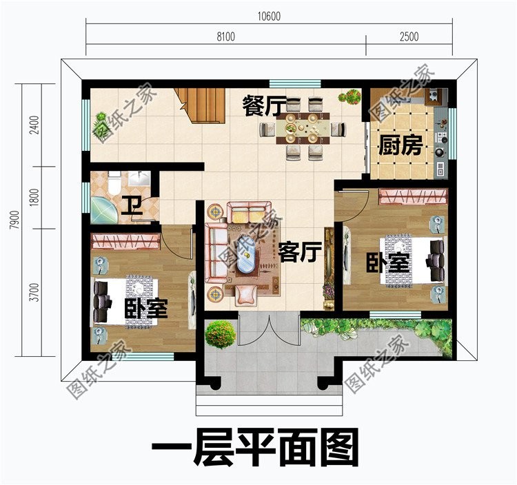 5款平屋顶一层别墅设计，这样的平房建出来看谁说土