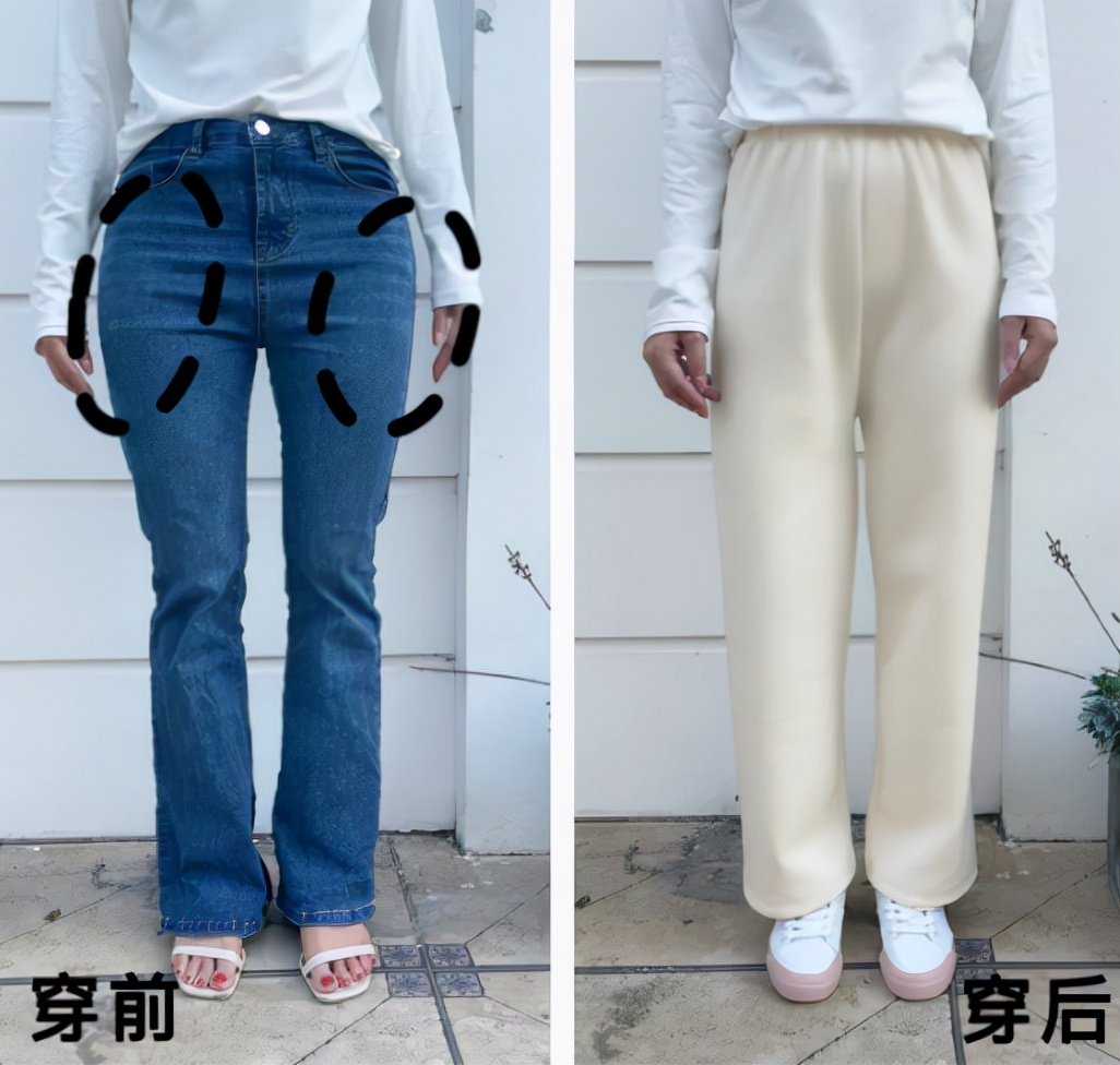 建议腿粗胯大的女生，选裤子时记住这几点，时髦显瘦还显腿长
