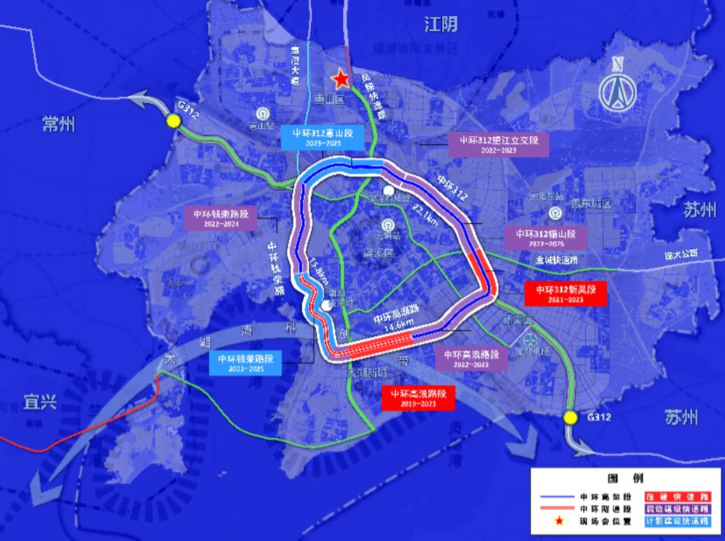 无锡中环要来了，计划2025年闭环，形成地面、隧道和高架立体交通