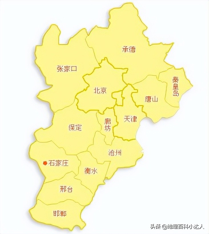 河北行政区划简图图片
