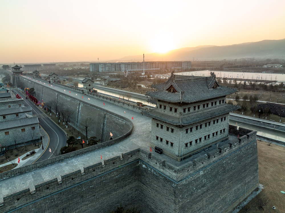 航拍太原老县城太原也有一个小平遥气势恢宏还不要门票