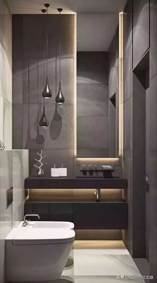 同五星酒店学的6个卫生间设计，一定要无主灯，一定要入墙式设计