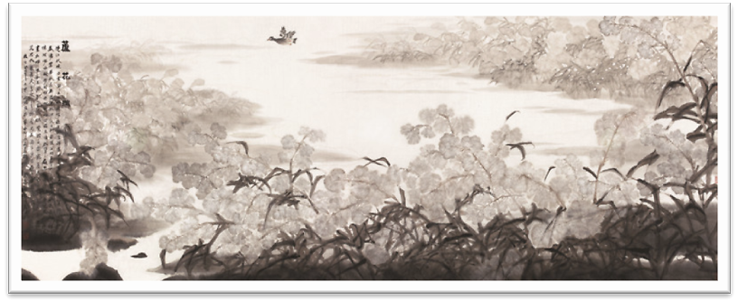 意境清远，笔墨雅洁的花鸟画