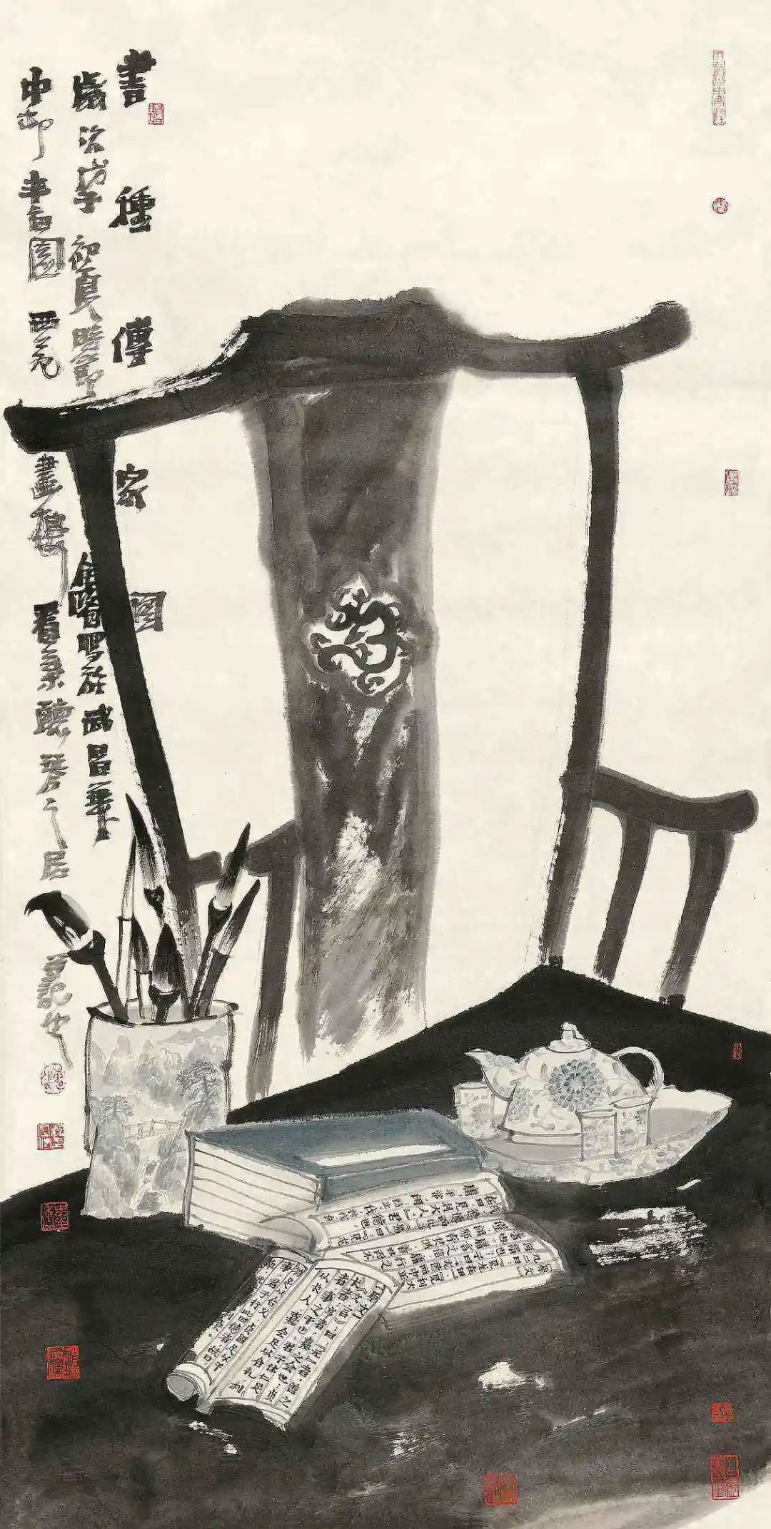 意境清远，笔墨雅洁的花鸟画