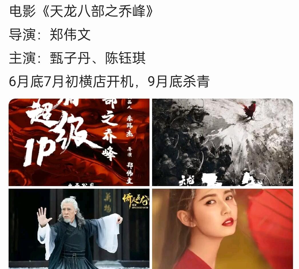 《倚天》赵敏之后，网传陈钰琪又要演金庸IP，和大29岁甄子丹合作