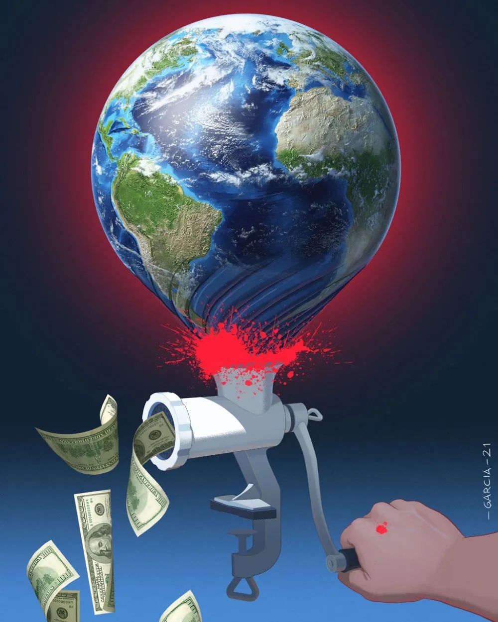 爆红INS的25张大尺度插画，让人看完头皮发麻：第一张就不做人…