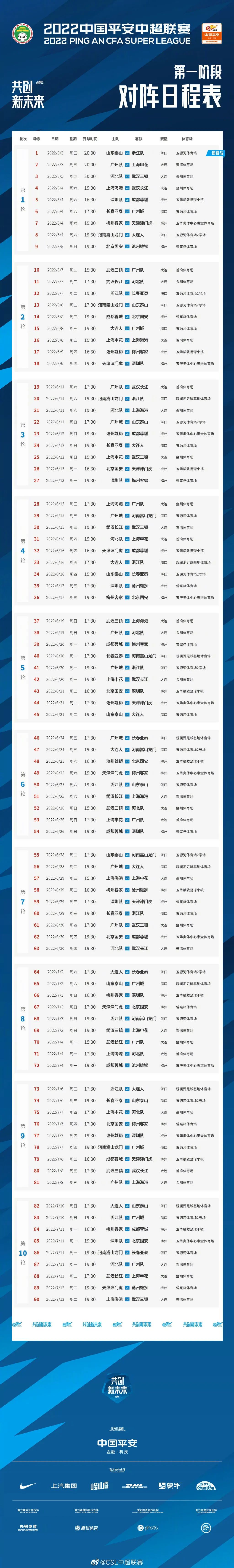 为什么中超比赛时间不一样(五大疑问全解读！2022中超赛程赛制，究竟是怎么定的？)