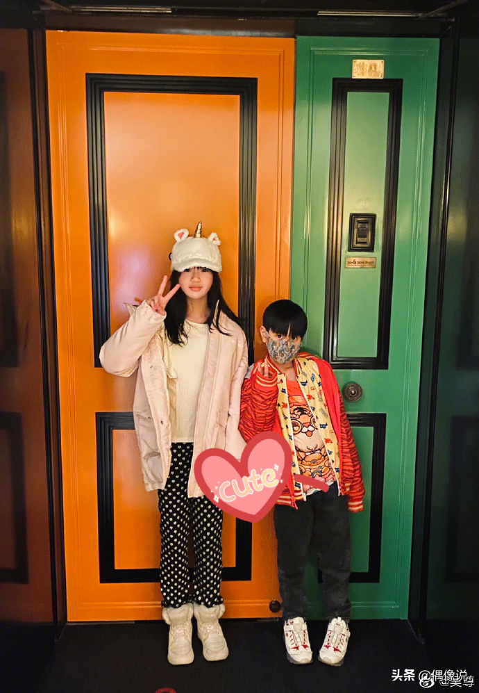 吴尊春节与应采儿陈浩民聚会，Neinei和jasper长高，小泡芙好水灵