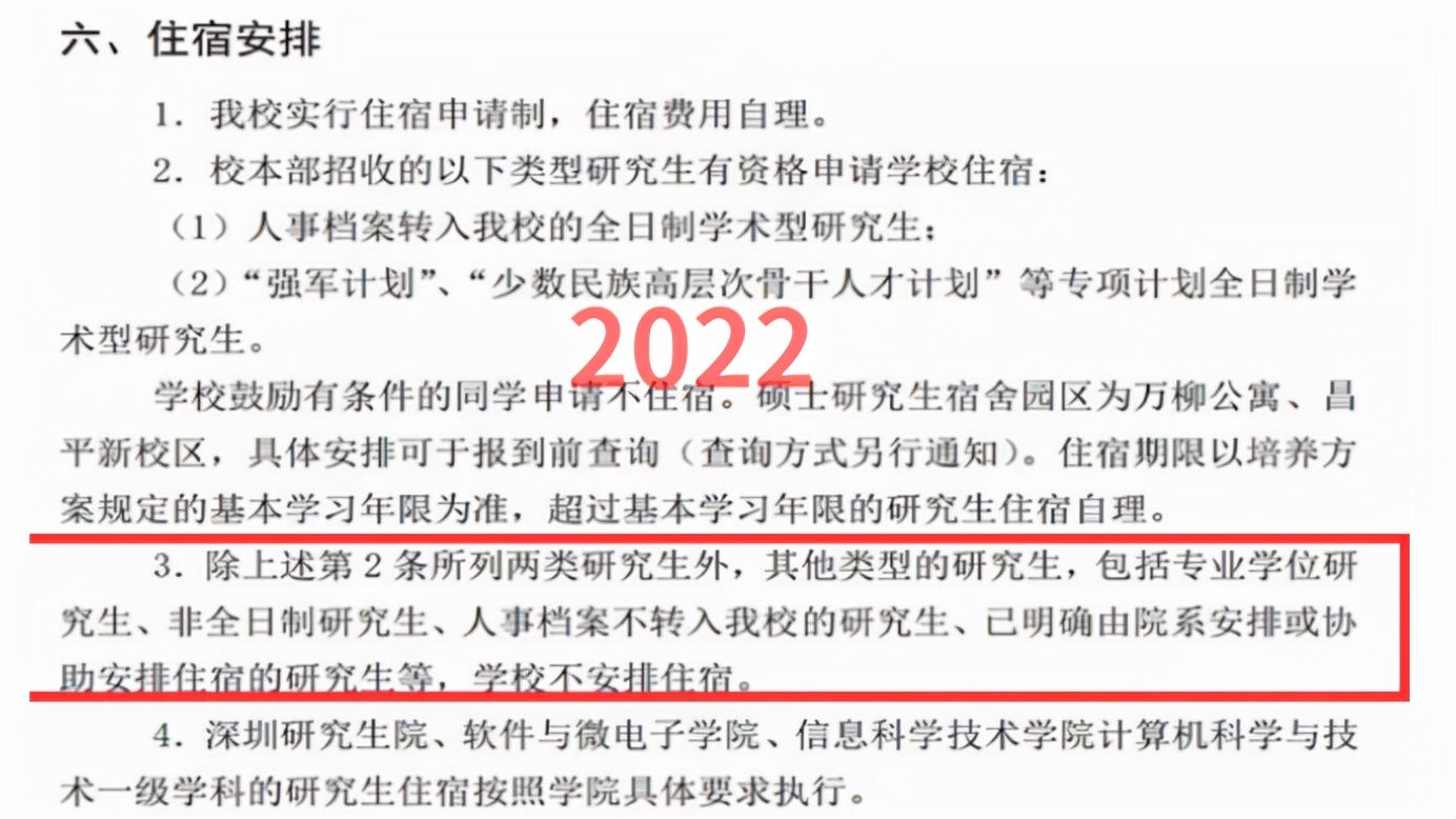 通过初试的考研党看过来，22年考研上岸，部分院校将不提供宿舍