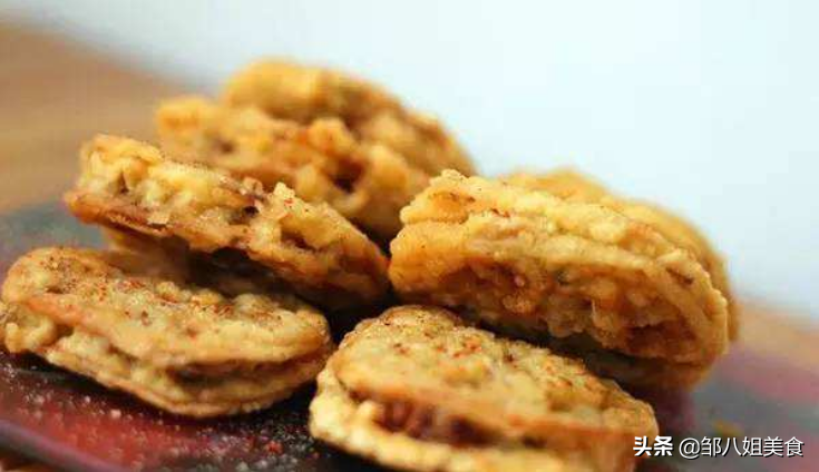 炸藕夹不难，调好脆皮糊是关键，教你正确做法，外焦里嫩不油腻