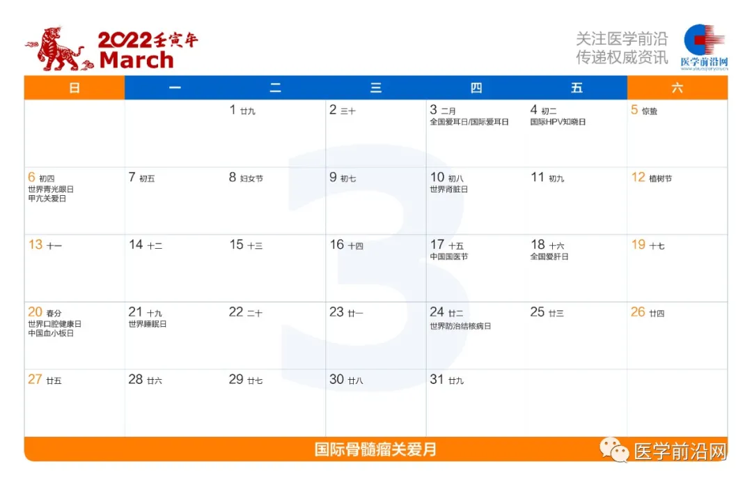 一文收藏｜2022年医药卫生相关主题宣传日/周/月