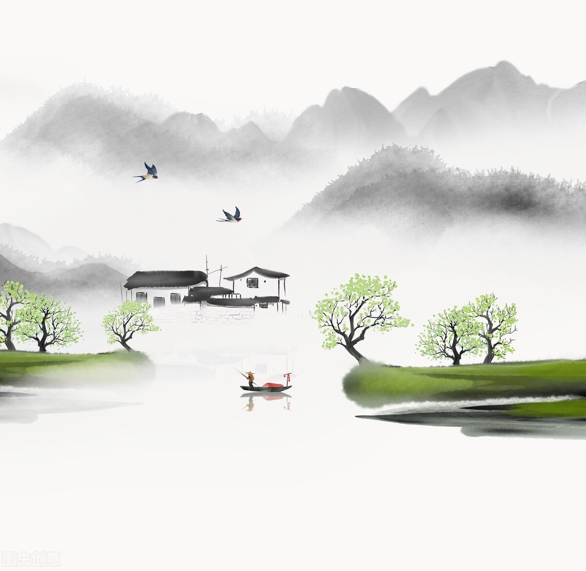 乡愁，是一纸烟雨，写的人在江南，读的人心中有水乡