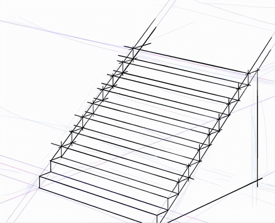 正面楼梯怎么画？画好立体感楼梯台阶的3个要点