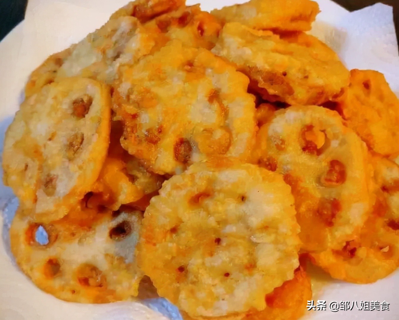 炸藕夹不难，调好脆皮糊是关键，教你正确做法，外焦里嫩不油腻