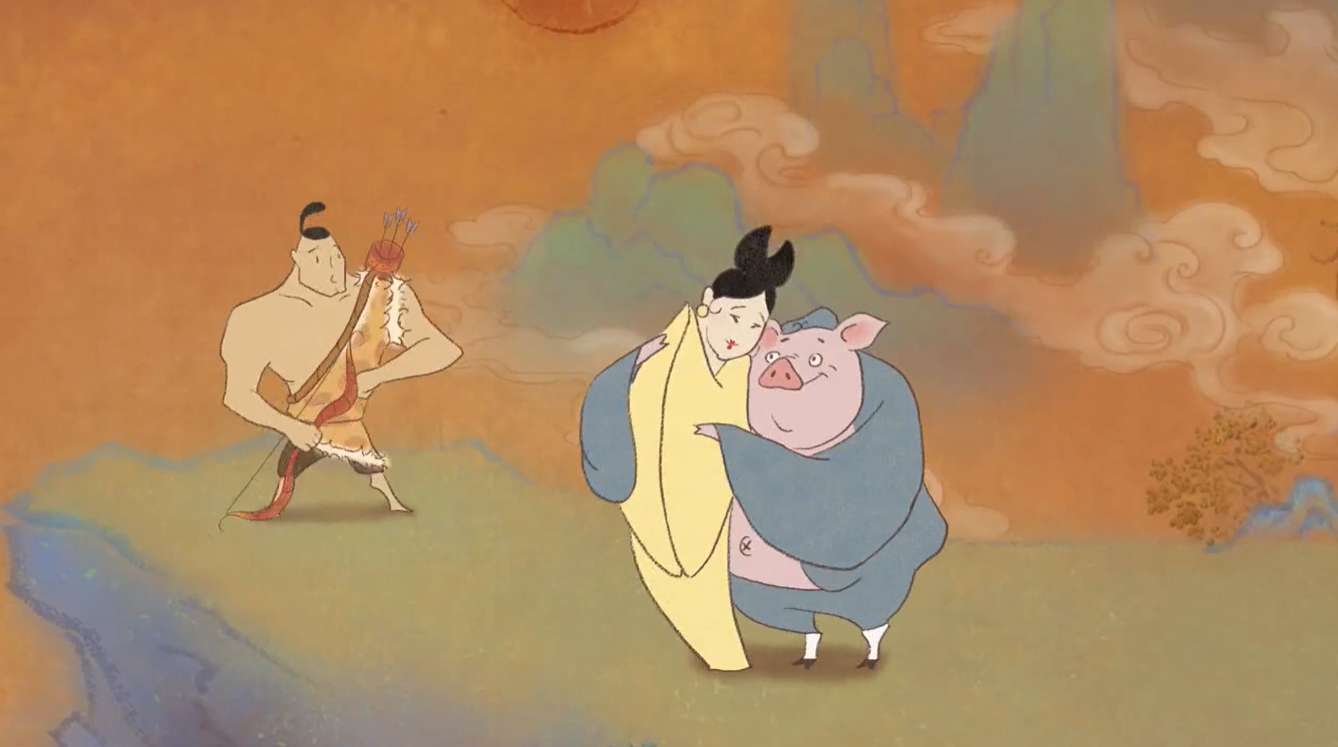 国风获奖动画《月老》,红线错牵姻缘乱,织女爱牛,嫦娥爱猪