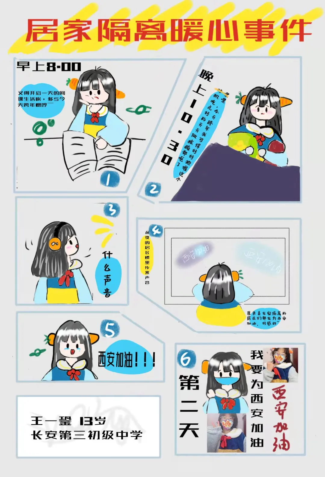 陕西抗疫漫画作品(儿童篇)