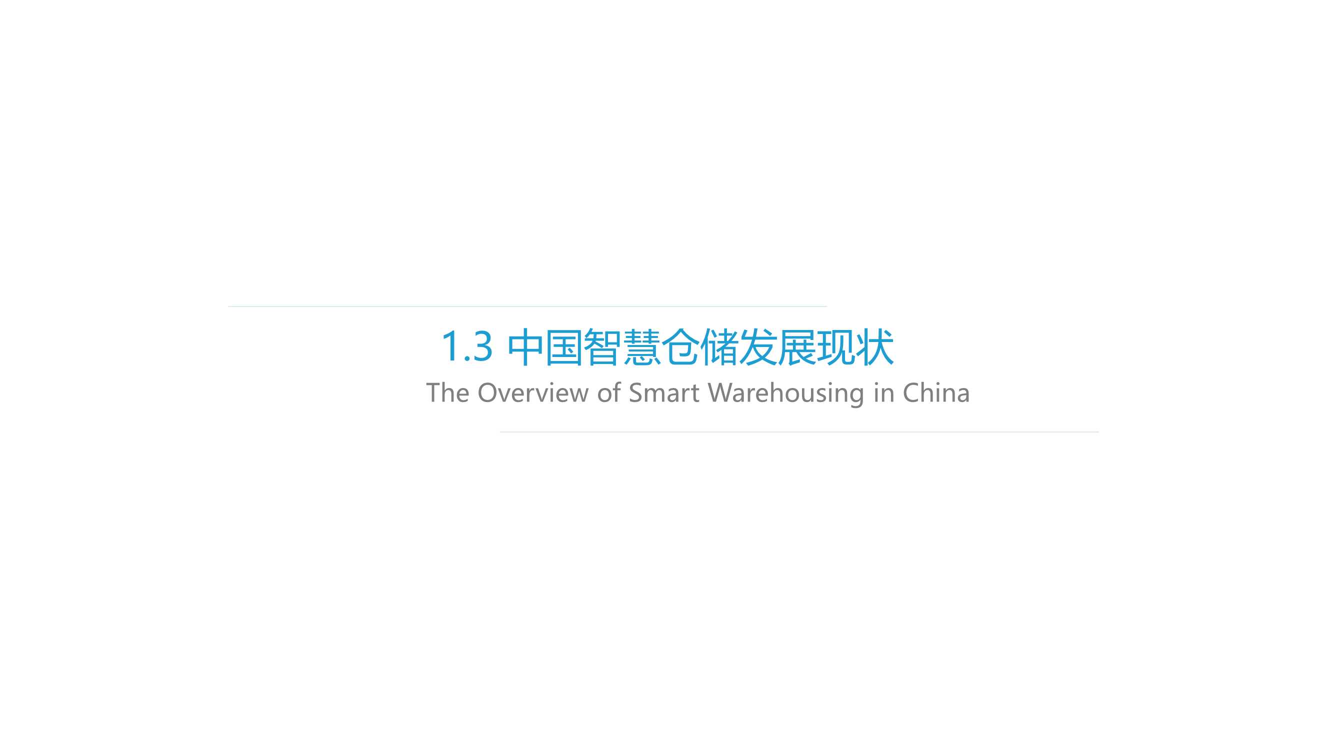 2021年中国智慧仓储研究报告