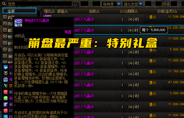 DNF：新春第1天物价汇总！1500万一套时装，回血操作崩了吗？