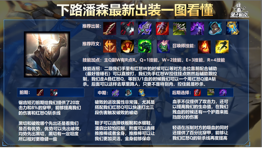 LOL手游：随便秒杀脆皮的组合，潘森走下到底有多强势？