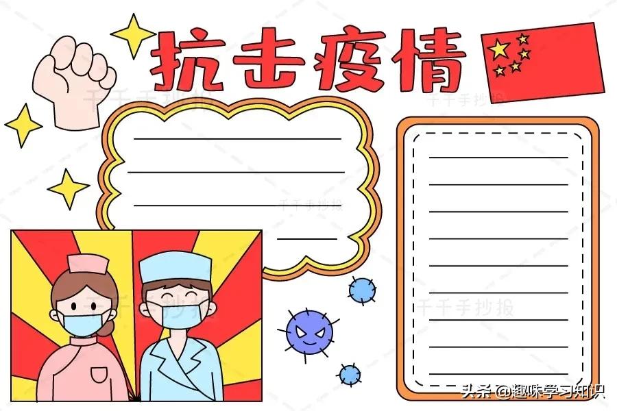 疫情防控手抄报,防疫手抄报