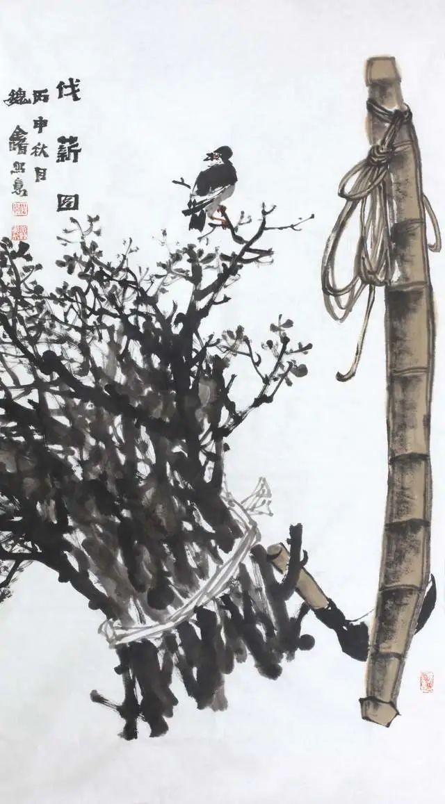 意境清远，笔墨雅洁的花鸟画