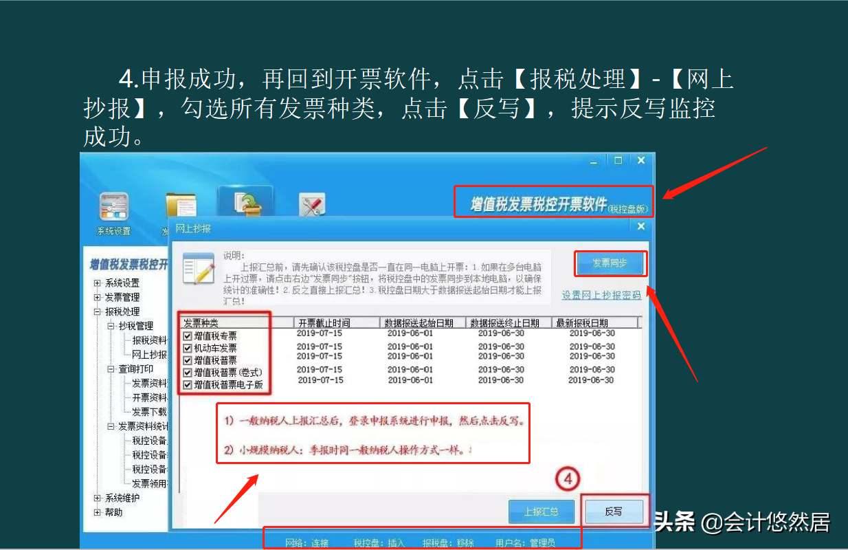 抄报税流程详解,带金税盘和税控盘,图表相结合,可直接拿去套用